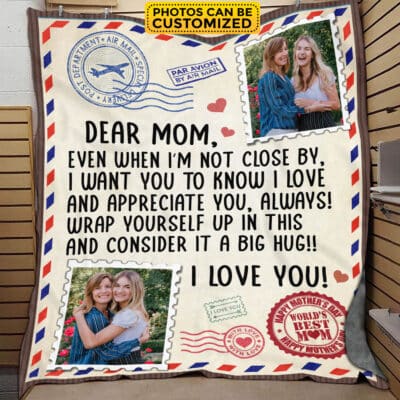 Alternative view of Personalized Photo Mail Mom Blanket - Custom Gifts for Mom - Blanket to My Mom Gift from Daughter Son