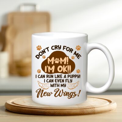 Don't Cry For Me Mom I'm Ok I Can Fly With My New Wing Mug Cups - Accent Mug