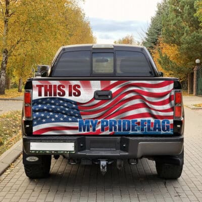 This Is My Pride Flag 4th Of July Patriotic Truck Tailgate Decal Sticker Wrap - Vinyl Graphic Decal Bumper Sticker