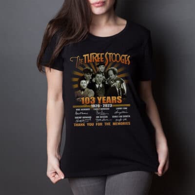 Alternative view of 103 Years Anniversary Three Stooges Funny Movie T-Shirt - Hoodie
