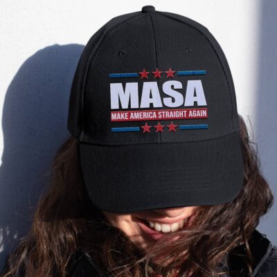 MASA Make America Straight Again Snapback Hat - Political 2024 Twill Cap Trucker Hat