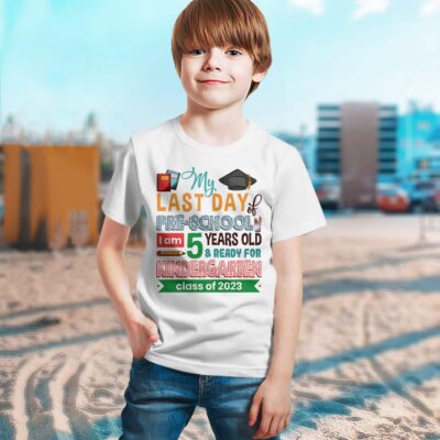 Alternative view of Last Day of Pre-School Ready for Kindergarten 2023 Youth Tee - Pre-School Last Day Shirt