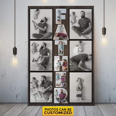 Personalized Photo Canvas for Dad - Custom Gift for Father - Father's Day Gift Wall Art