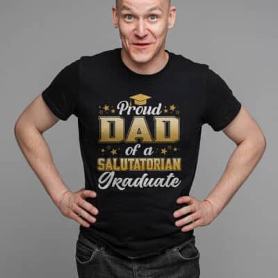 Alternative view of Proud Dad of 2023 Salutatorian Class 2023 Graduate T-Shirt