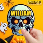 Halloween Theme Personalized Tumbler Name Tag - Custom Cute Spooky Name Tumbler Tag