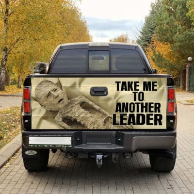 Alternative view of Biden Funny Meme Alien Corps Mexican Congress Joe Biden UFO Truck Tailgate Decal Sticker Wrap