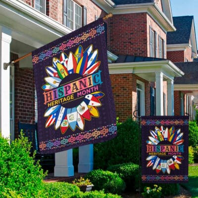 Hispanic Heritage Month National Latino Countries Outdoor House Flag - Home Garden Flag