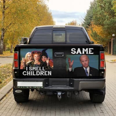 Alternative view of I Smell Children Same Funny Biden Halloween Truck Tailgate Decal Sticker Wrap - Vinyl Graphic Decal Bumper Sticker