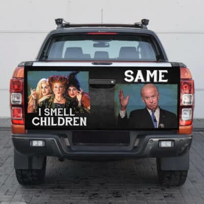 I Smell Children Same Funny Biden Halloween Truck Tailgate Decal Sticker Wrap - Vinyl Graphic Decal Bumper Sticker
