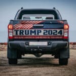 Trump 2024 Because America Can Never Be Too Great Truck Tailgate Decal Sticker Wrap