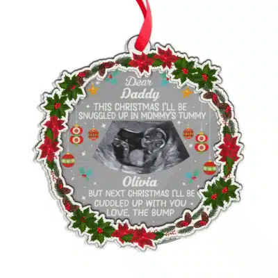 Transparent Acrylic & Wood Ornament