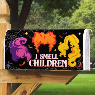 I Smell Children Funny Three Witches Halloween Mailbox Cover Magnetic - Decorative Post Letter Box Decor