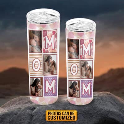Alternative view of Personalized Photo Love Mom Insulated Skinny Tumbler Cup with Lid – Gifts For Mom