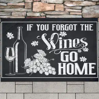 Alternative view of If You Forgot The Wine Go Home Door Mat - Funny Outdoor Doormat Decor