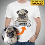 Funny Pet Cat Dog Cute Drawing Personalized Portrait T-Shirt