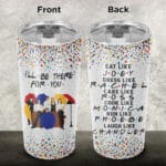 I'll Be There For You Friends Insulated Tumbler Cup With Lid and Straw - Friends TV Show Coffee Tumbler