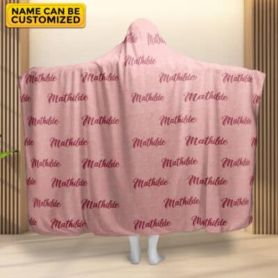Personalized Custom Hooded Blanket, Baby Girl Blanket, Name Blanket, Baby Blanket, Kids Blanket, Personalized Gift, Custom Gift