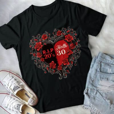 Rip 20s Hello 30 Funny Birthday Shirt - 30th Birthday Shirt, Vintage 1993 Tshirt, Rip to My Twenties Tee