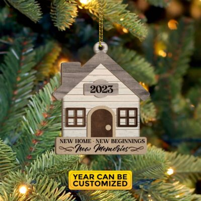 Personalized New Home New Beginnings New Memories 2 Layered Wood Ornament Keepsake