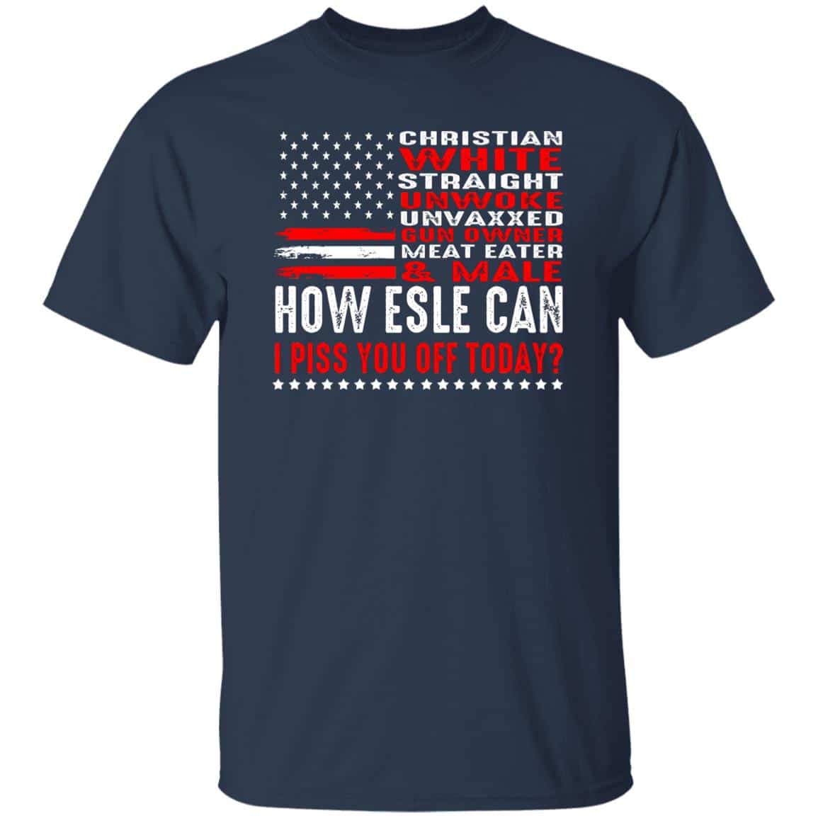 Christian White Straight, Navy, Unisex T-Shirt