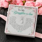From Mother in Law to My Daughter in Law We Both Love the Same Man Message Card Pendant Necklace