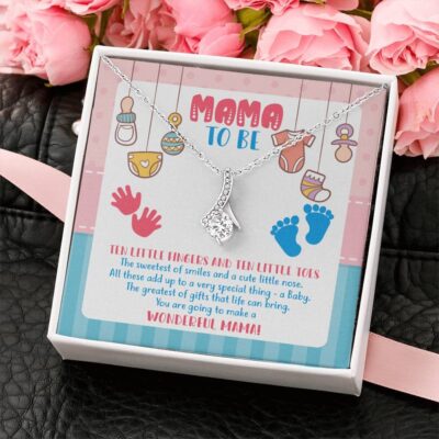 Mama To Be You Are Going To Make A Wonderful Mama Message Card Pendant Necklace -  Mothers Day Gift for New Mom