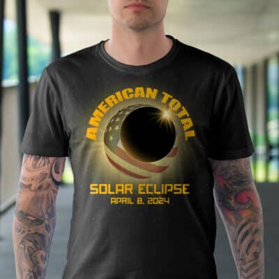 Alternative view of American Total Solar Eclipse April 8 2024 T-Shirt - Astronomy Lover Shirt