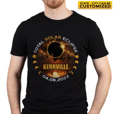 Personalized City Total Solar Eclipse T-Shirt - Custom Astronomy Lover Gifts