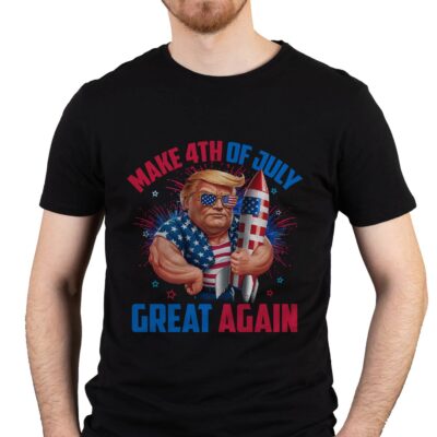 Make 4th of July Great Again Funny Trump T-Shirt - Support Trump 2024 Shirt