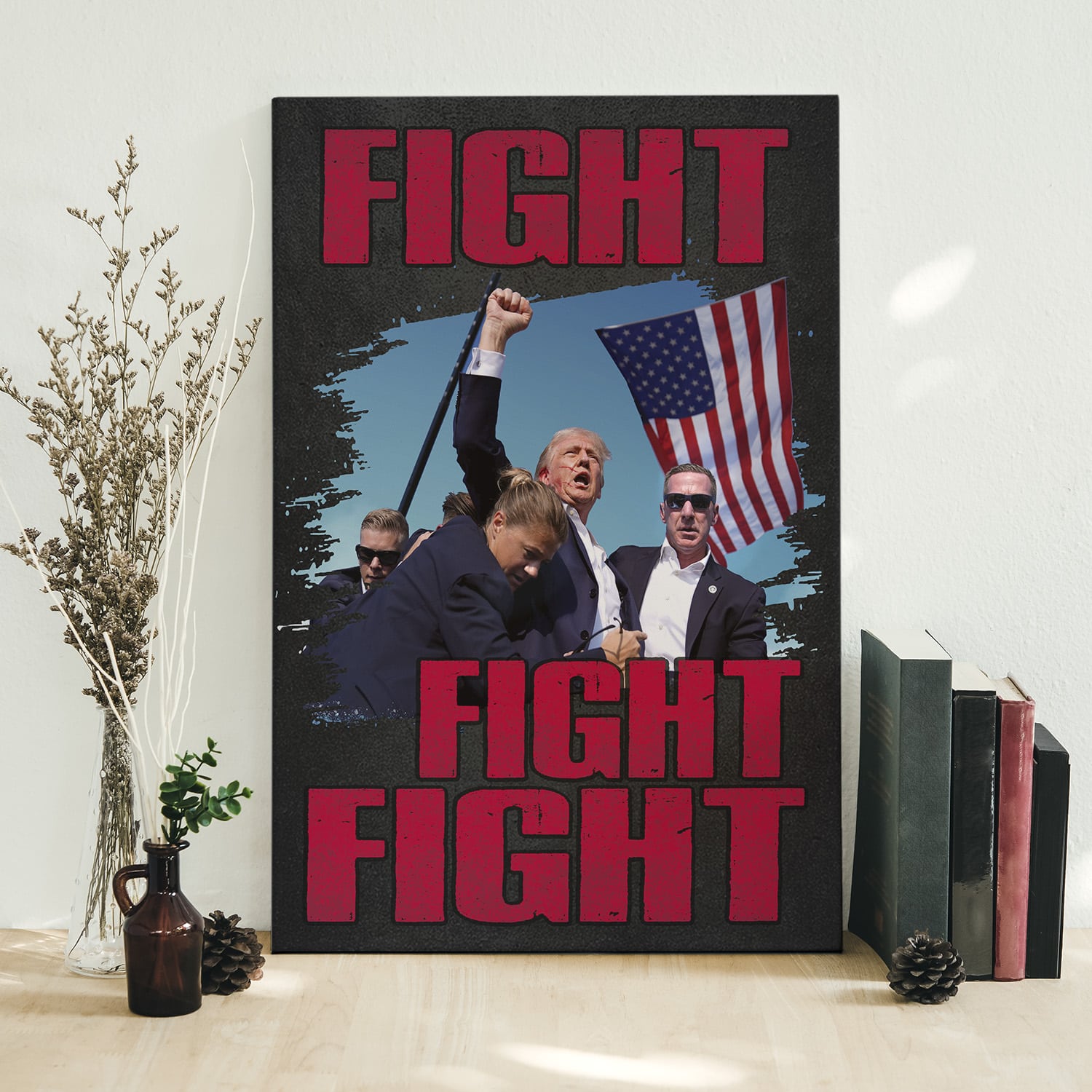 8VT. Trump Fight Fight Fight canvas canvas mk1