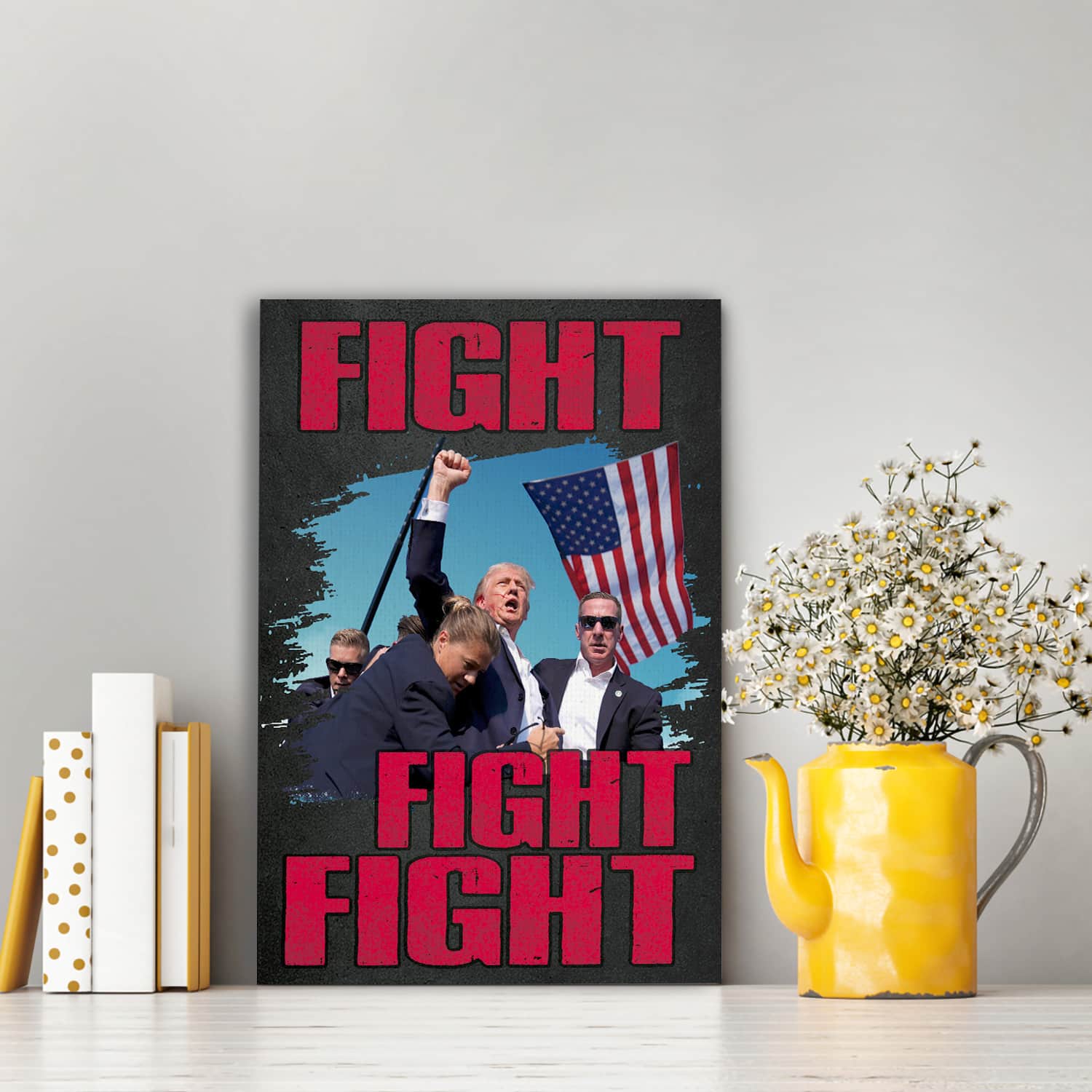 8VT. Trump Fight Fight Fight canvas canvas mk2
