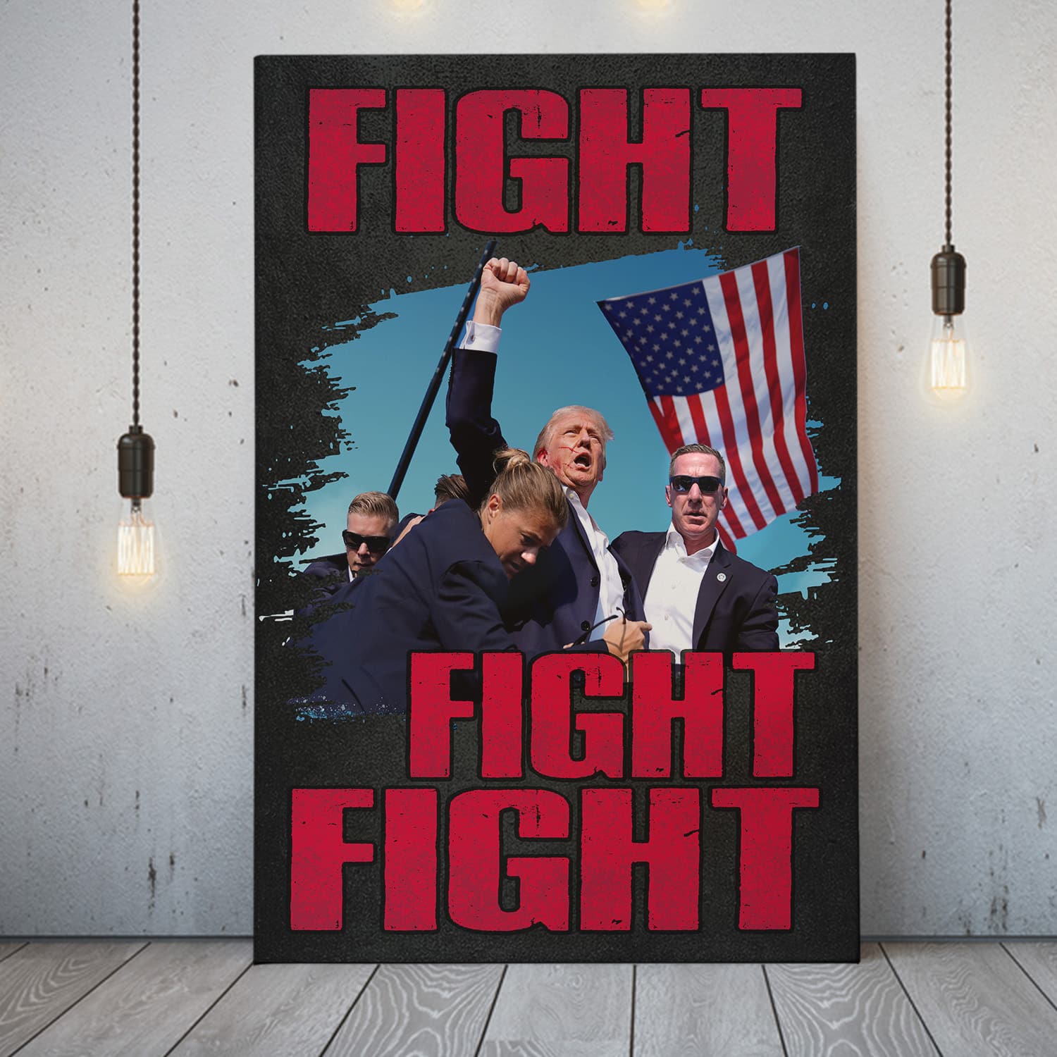 8VT. Trump Fight Fight Fight canvas canvas mk4