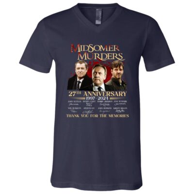 MidSomer Murders 27th Anniversary Movie T-Shirt, Navy, V-Neck T-Shirt