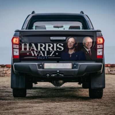 Harris Walz 2024 Truck Tailgate Decal Sticker Wrap - Support Kamala Harris Vinyl Graphic Decal Bumper Sticker