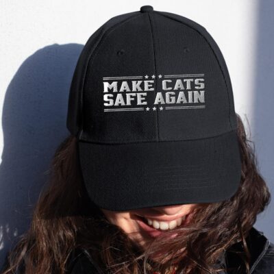 Alternative view of Make Cats Safe Again Embroidered Cap - Twill Cap - Political President Election 2024 Hat for Men Women