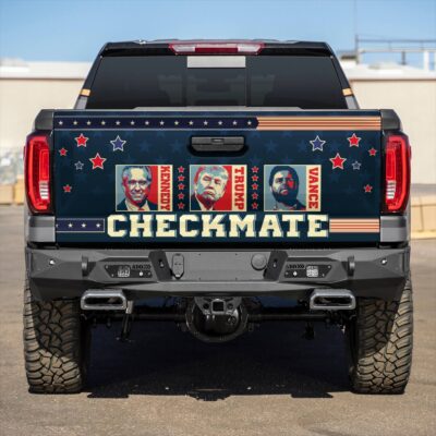 Kennedy Trump Vance Checkmate Funny Presidential Election Truck Tailgate Decal Sticker Wrap