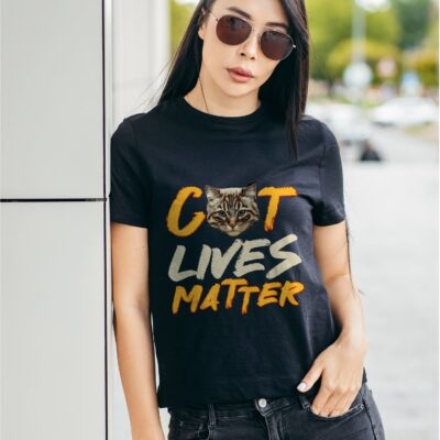 Alternative view of Cat Live Matter Shirt T-Shirt - Funny Political Shirt - V-Neck Shirt