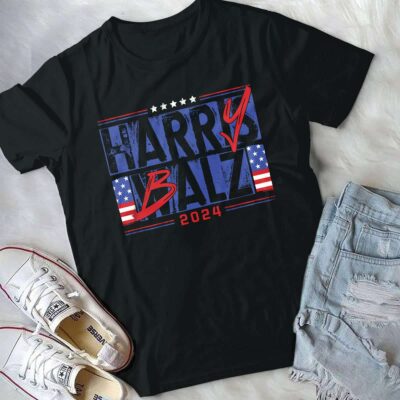 Alternative view of Harris Walz 2024 Funny Harry Balz T-Shirt - Funny Presidential Election Shirt
