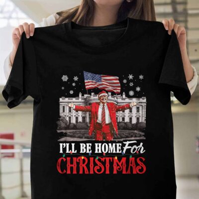 Alternative view of I'll Be Home For Christmas Trump T-Shirt - Support Trump President 2025 Hoodie - Sweatshirt