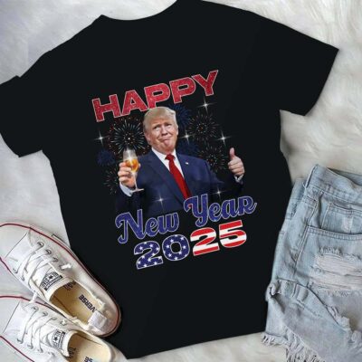 Alternative view of Happy New Year 2025 Trump For President T-Shirt - Trump Inauguration Day Shirt