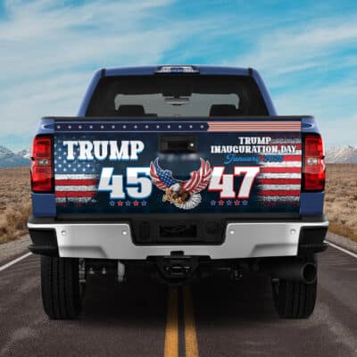 Trump 45 47 Trump Inauguration Day January 2025 Truck Tailgate Decal Sticker Wrap