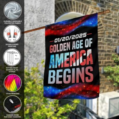 Golden Age Of America Begins Trump Inauguration 2025 Garden Flag - House Flag - Wall Flag
