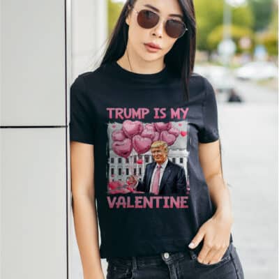 Alternative view of Trump Is My Valentine Funny T-Shirt - Valentine Trump For President Shirt