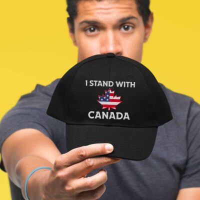 Alternative view of I Stand With Canada Embroidered Twill Hat Adjustable Cap For Men Women - Support Canada Hat