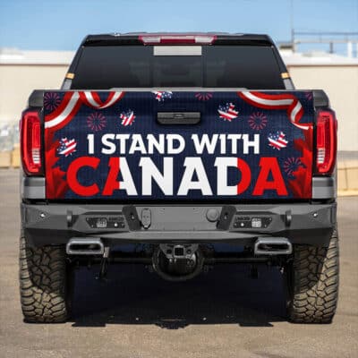 I Stand With Canada Truck Tailgate Decal Sticker Wrap - Vinyl Graphic Decal Bumper Sticker