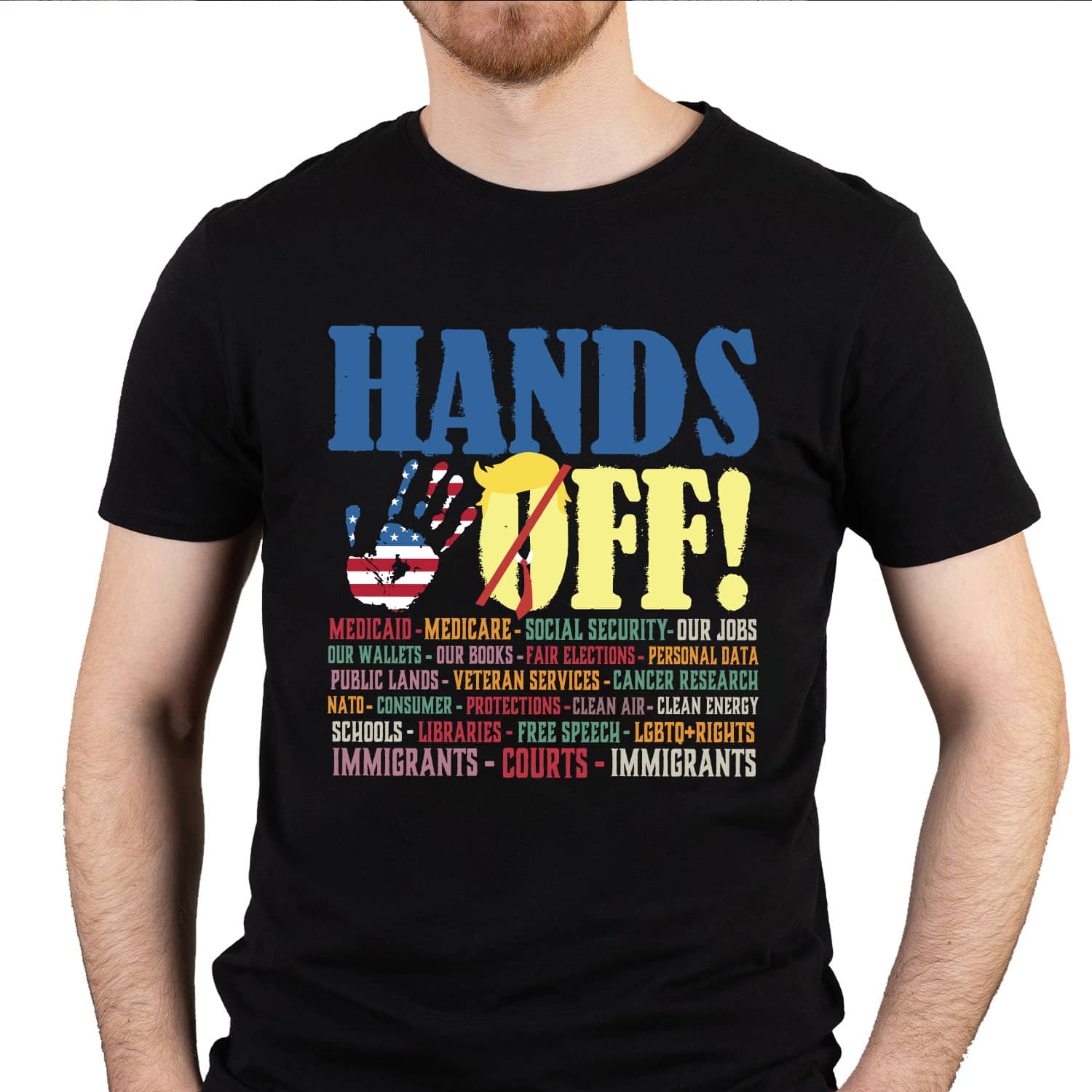 9VT. Trump Hands Off shirt mk1