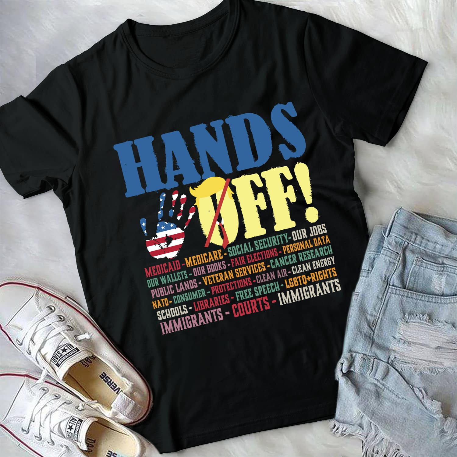 9VT. Trump Hands Off shirt mk5