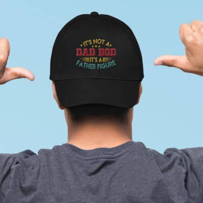 Alternative view of It’s Not a Dad Bod It’s a Father Figure Funny Father's Day Embroidered Twill Hat Adjustable Cap For Men