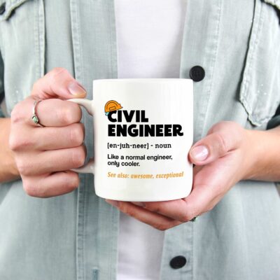 Alternative view of Civil Engineer Like A Normal Engineer Funny Only Cooler Ceramic Coffee Mug - Beer Stein - Travel Mug