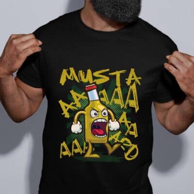Alternative view of Mustard Bottle Screaming Funny Humor T-Shirt